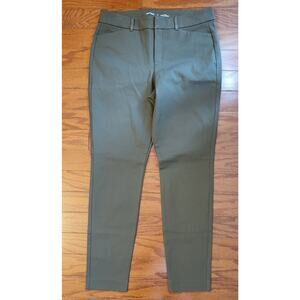 Old Navy Women Size 12 Pixie Skinny Olive Green High Rise Ankle Pants
